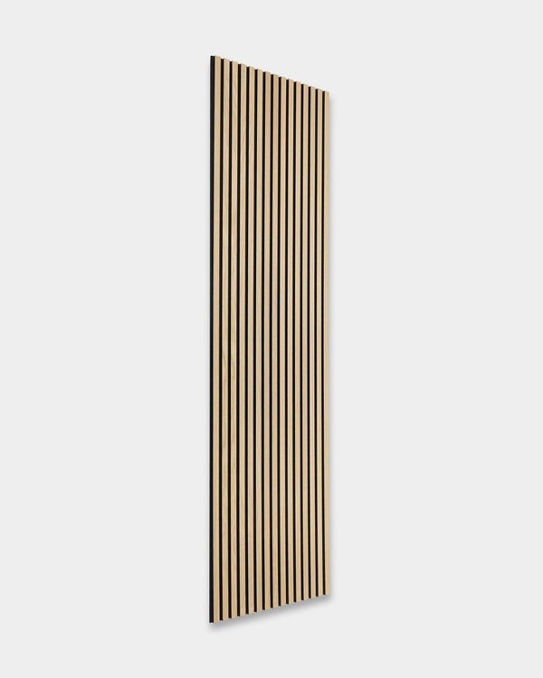 WoodUpp Akupanel Natural Wood Classic Oak Black MDF Black Felt 240x60cm