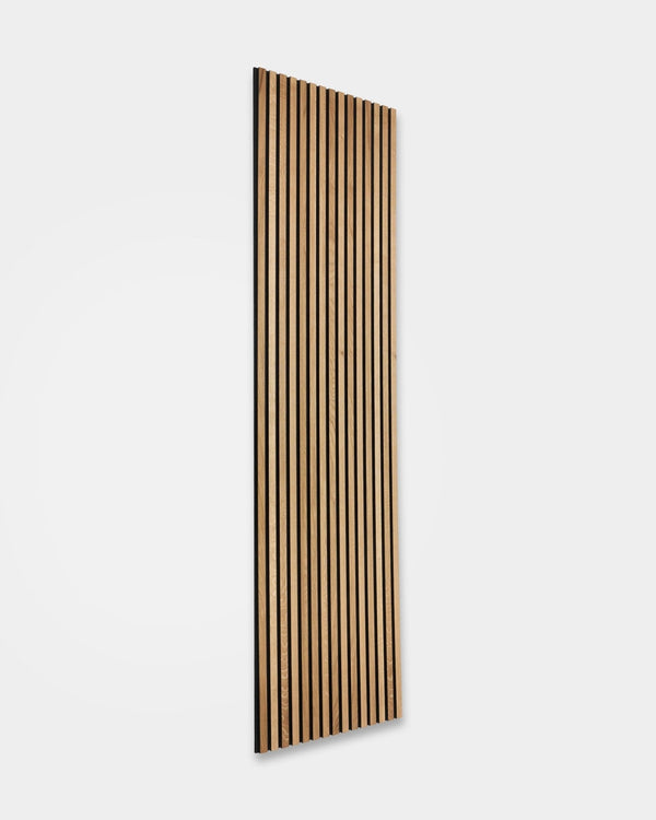 WoodUpp Akupanel Natural Wood Rustic Brown Oak Black Felt 240x60cm