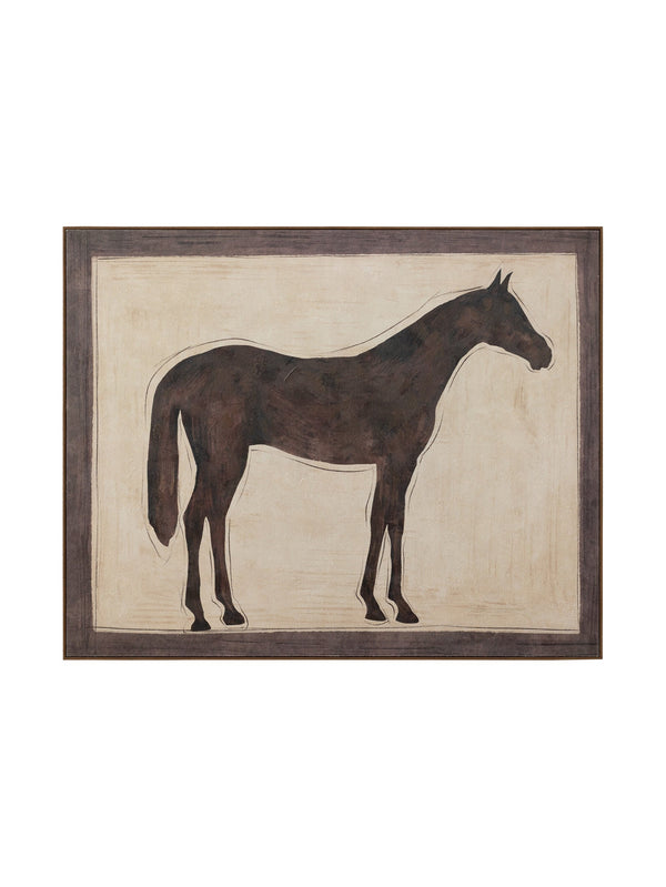 A Noble Steed Wall Art in Mocha Brown