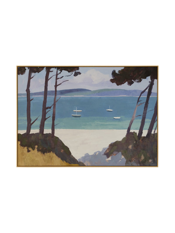 Afloat at Bay Wall Art in Azure