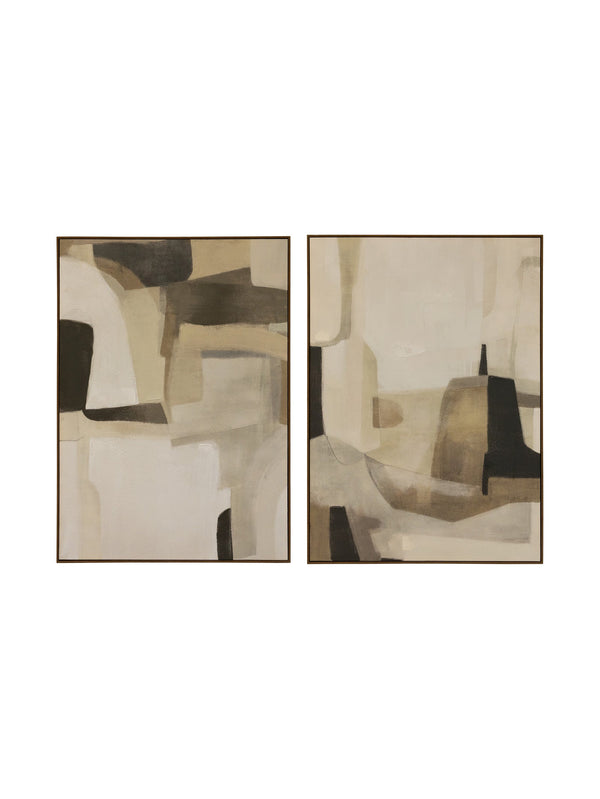 Beige Balance Wall Art Set of 2 in Sandstone