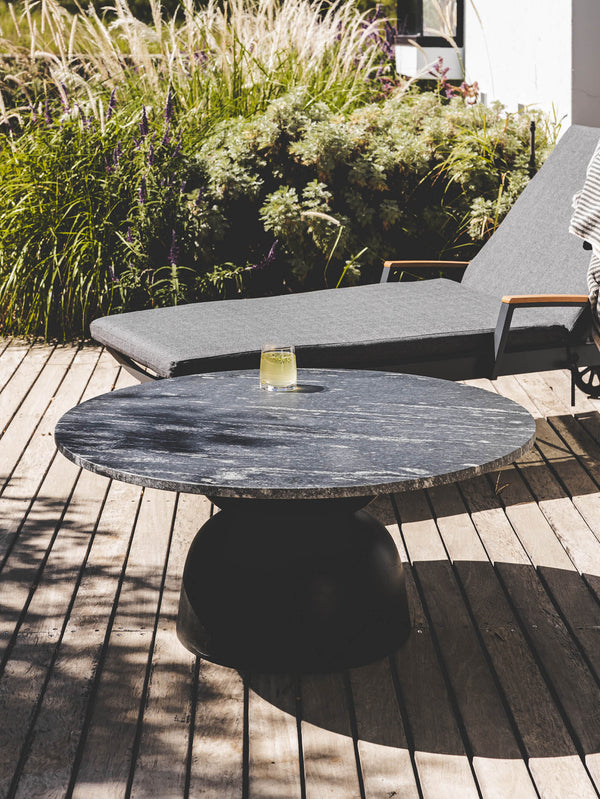 Lisbon Marble Coffee Table in Carbon