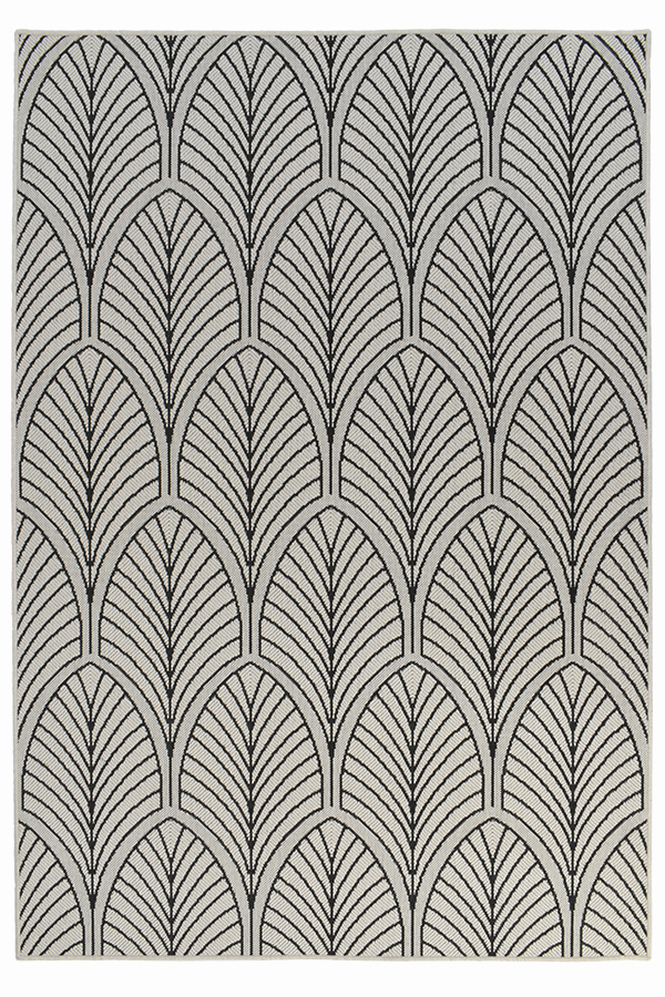 ERTE WHITE WITH BLACK Rug by Monn