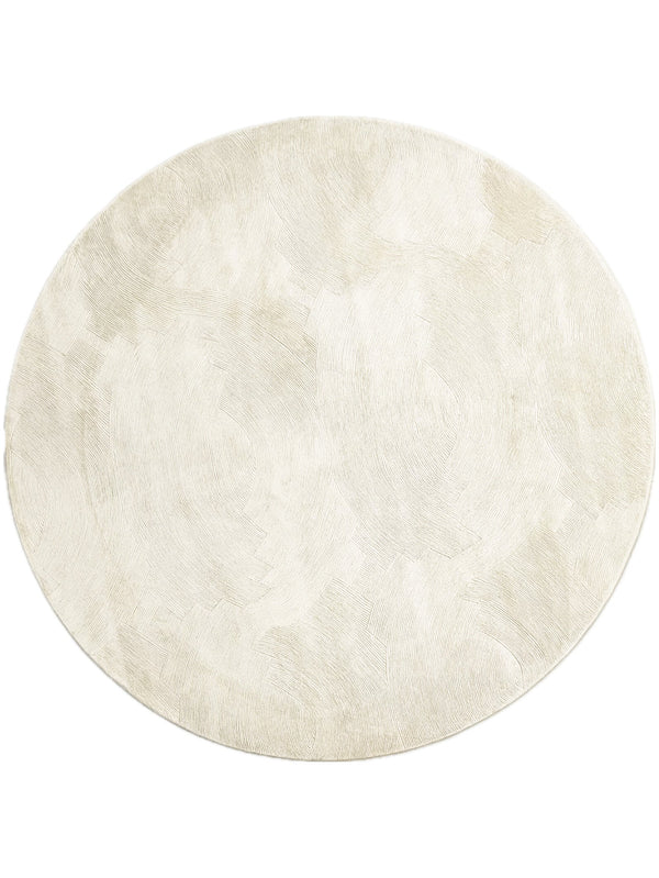 Curvo Round Rug in Pearl