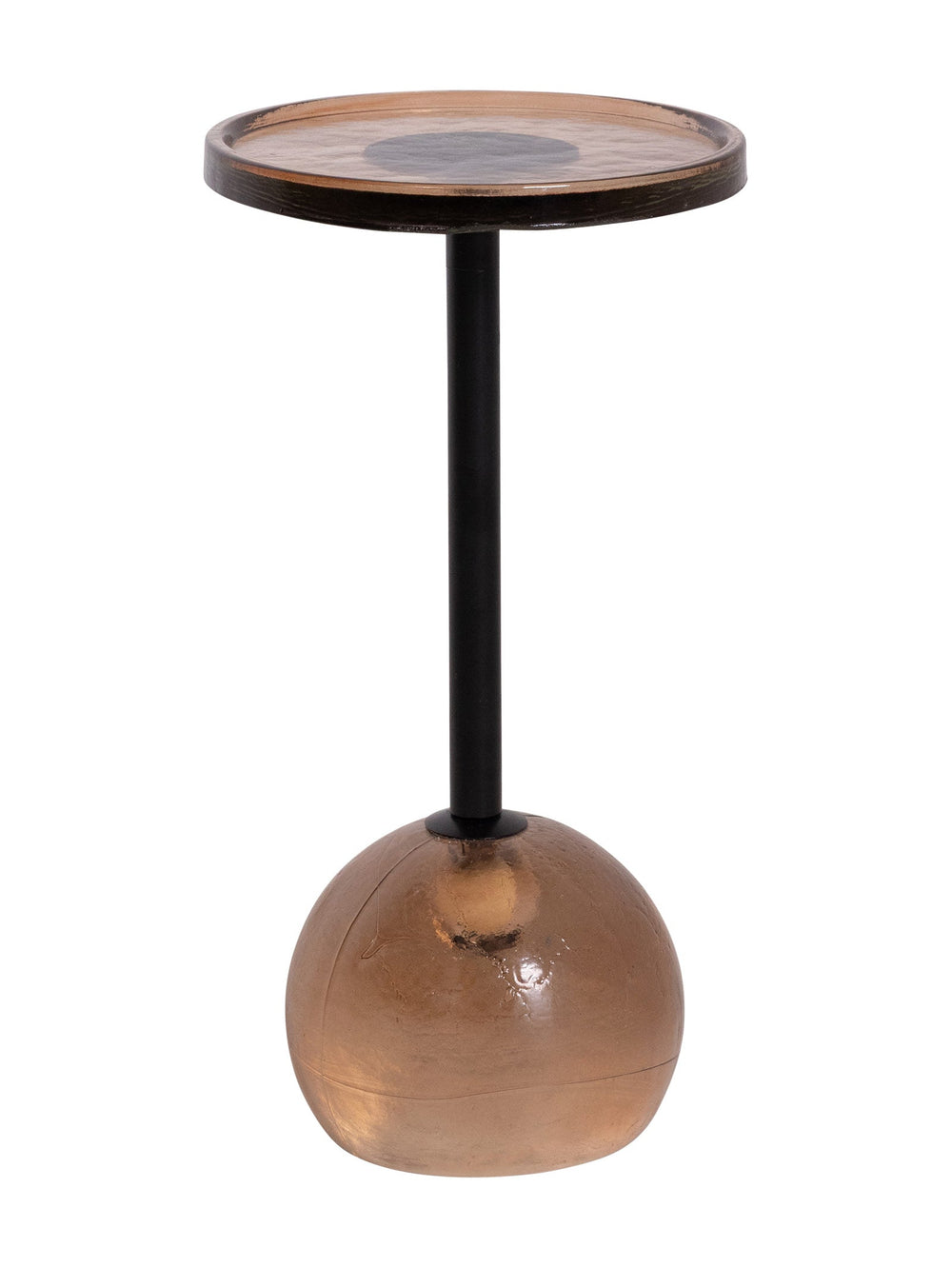 Dew Drops Glass Side Table - Bark