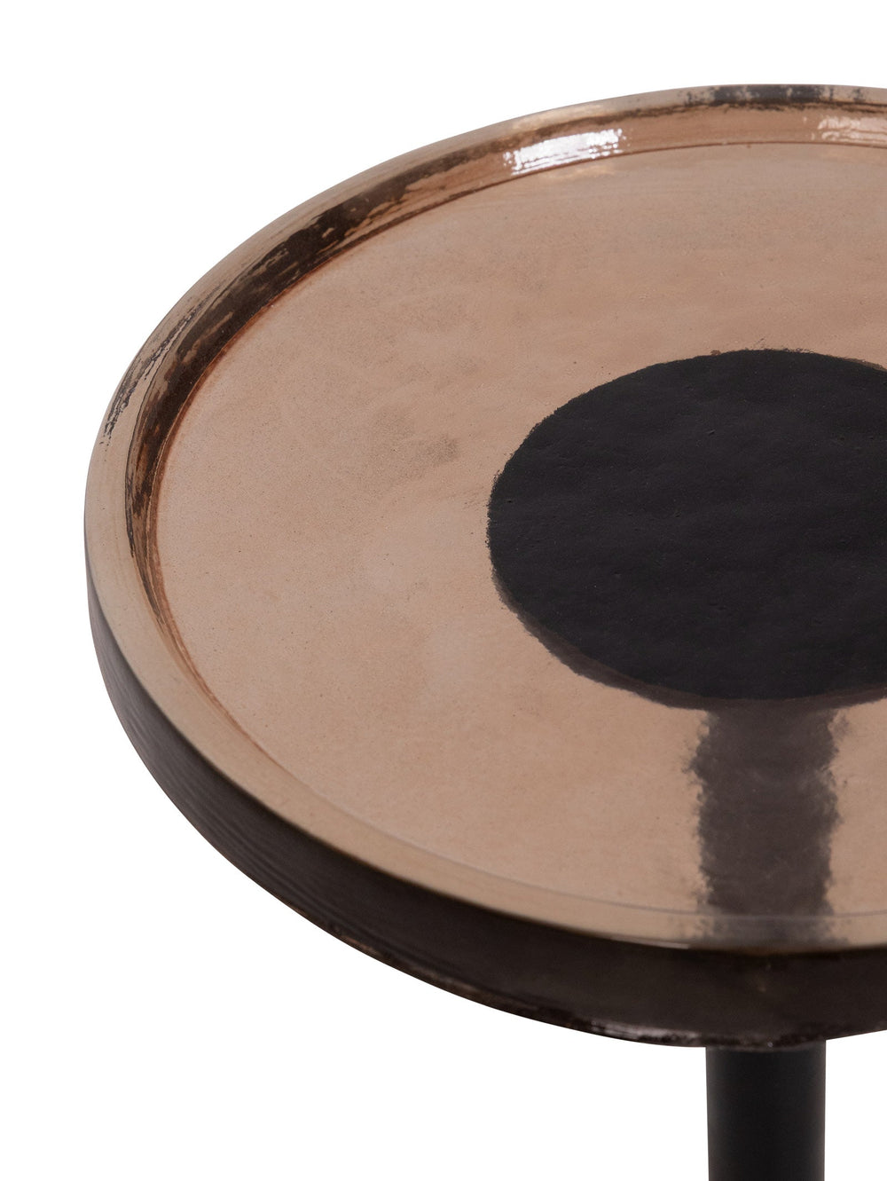 Dew Drops Glass Side Table - Bark