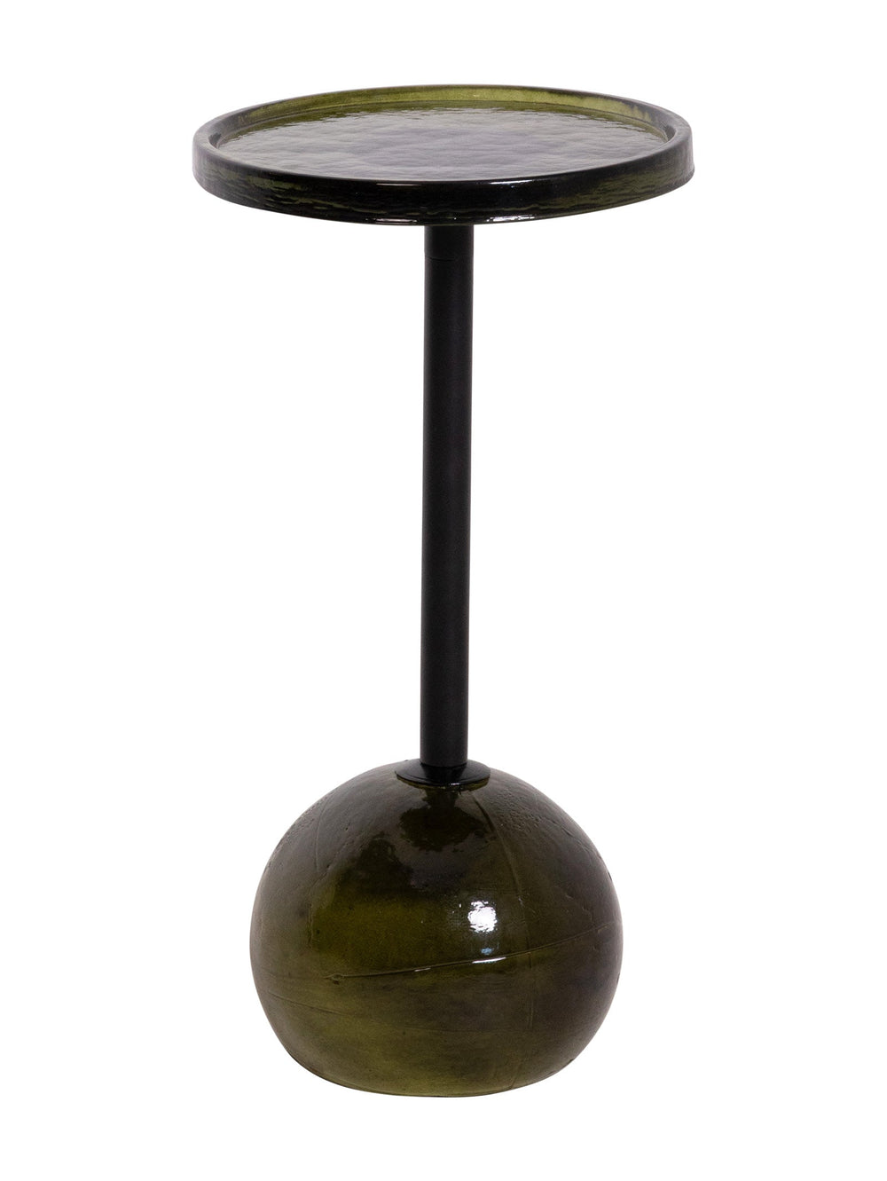 Dew Drops Glass Side Table - Moss