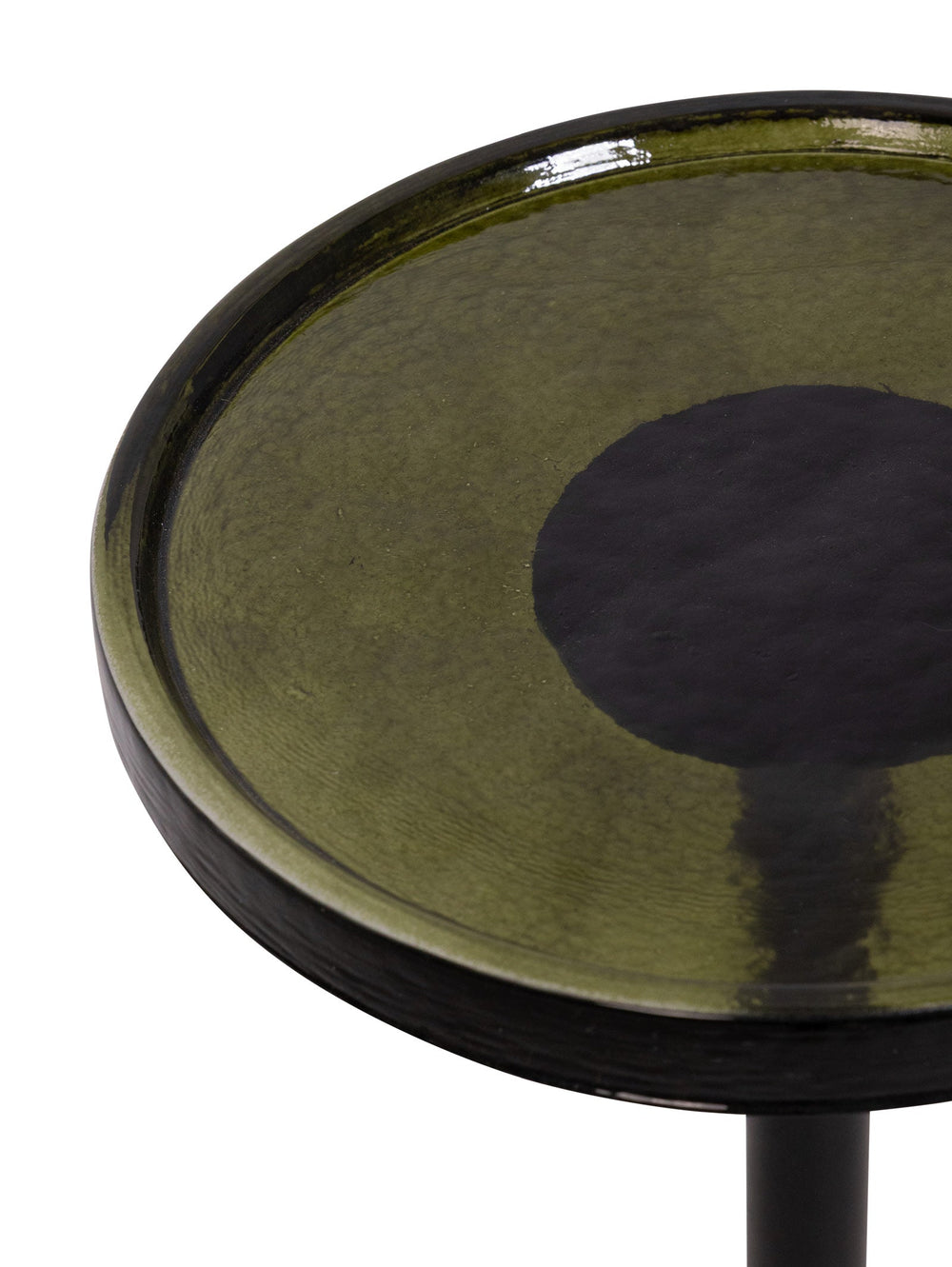 Dew Drops Glass Side Table - Moss