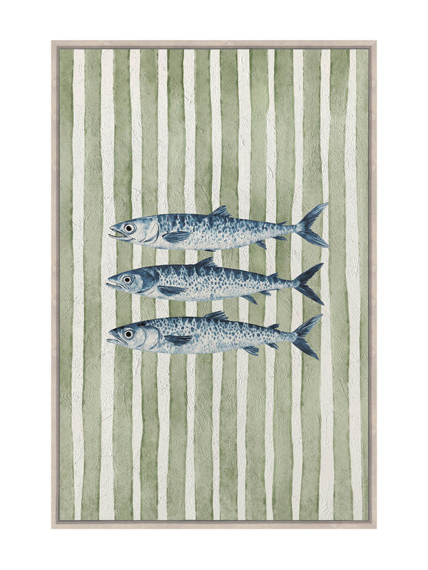 Fish Tale Wall Art in Seamist