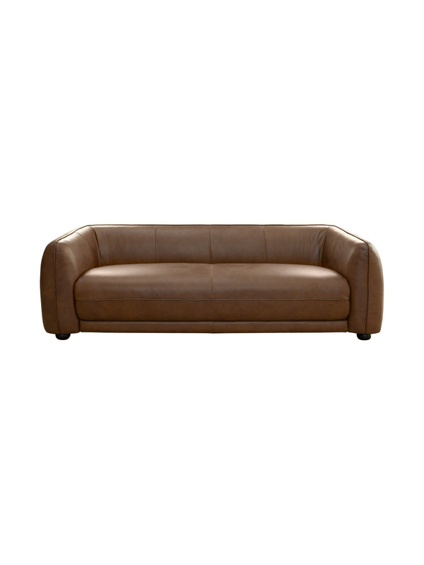 Gianni Leather Sofa 3-Seater in Mocha
