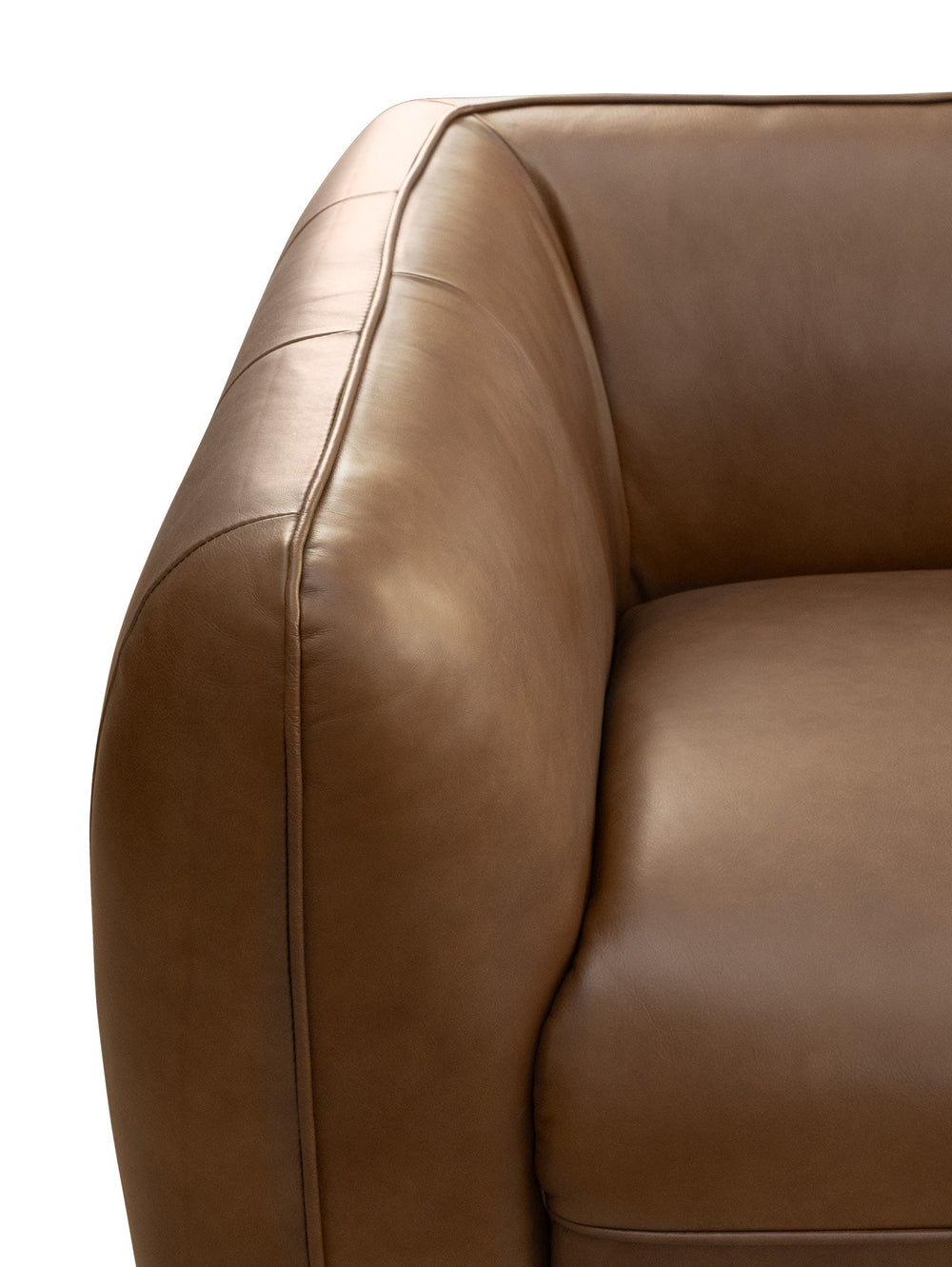 Gianni Leather Sofa 3-Seater in Mocha