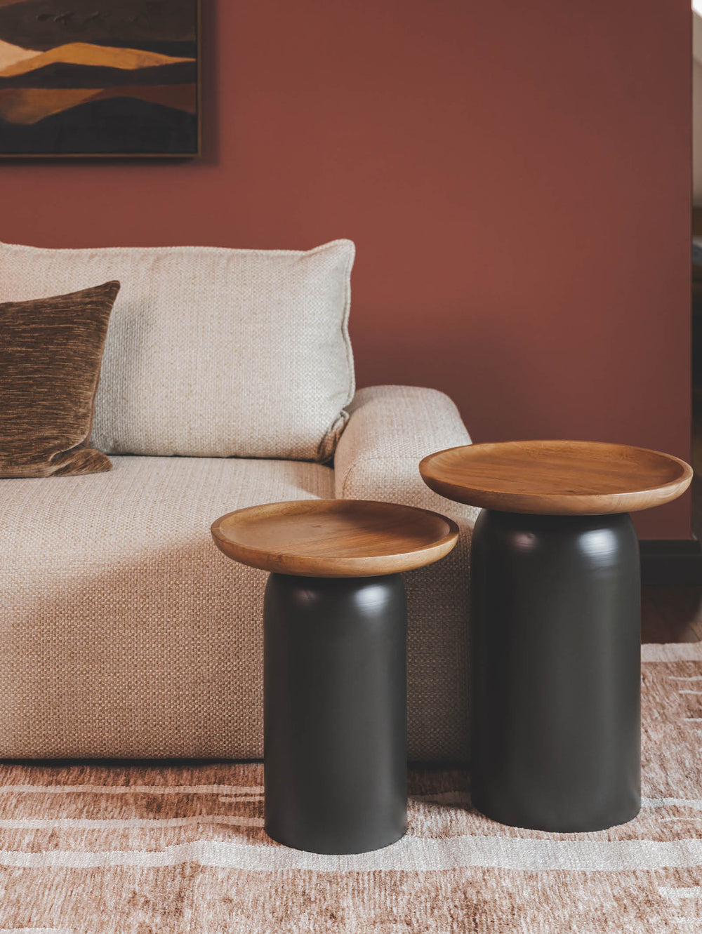 Infinity Side Table in Nutmeg