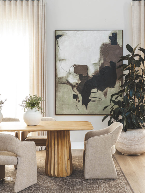 Praline Flow Wall Art in Mocha Mint