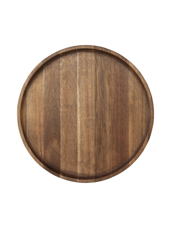 Romana Wooden Plate in Bark - Medium