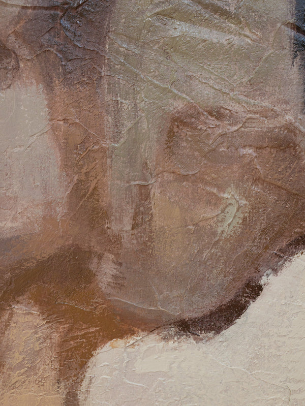 Spirit Run Wall Art in Saddle Cream - detail