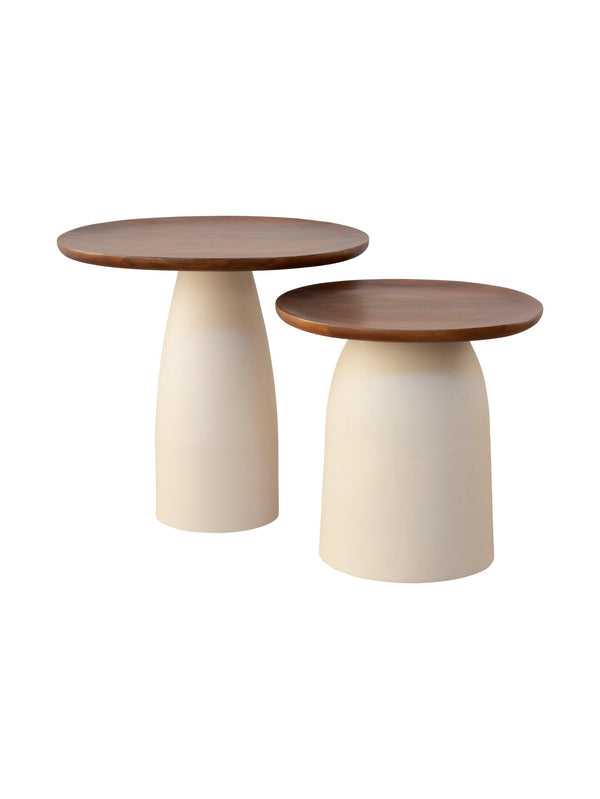 Swizzle Side Table Set in Natura