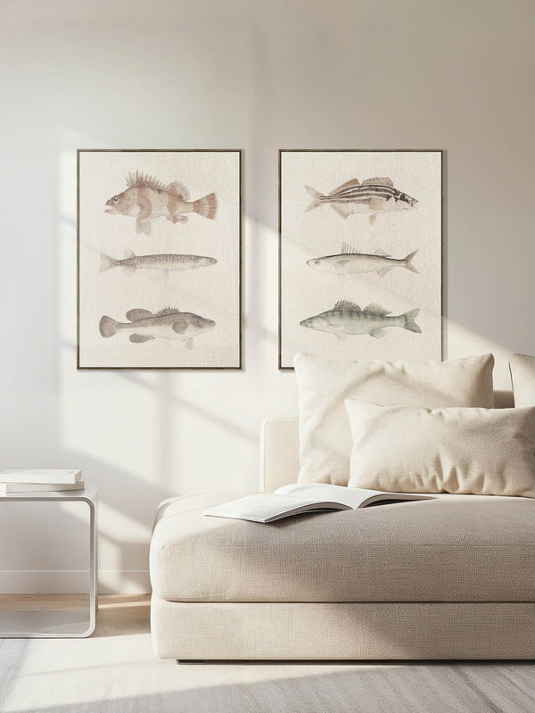 The School of Six Wall Art Set of 2 in Sandy Bay