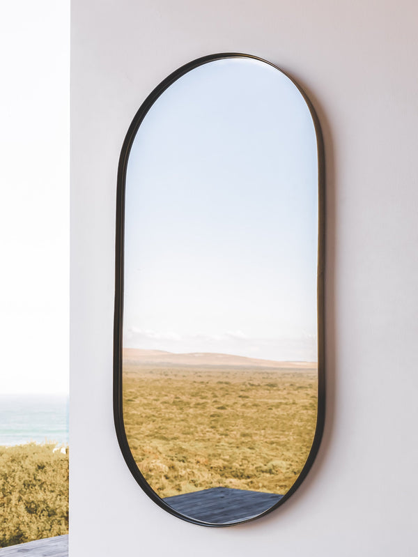Albano Mirror in Antique Brass