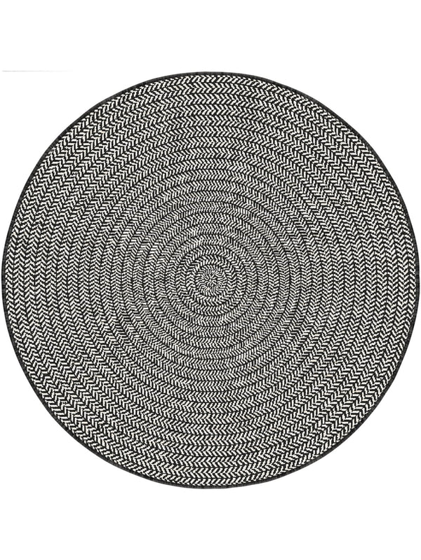 Radius Outdoor Round Rug in Onyx